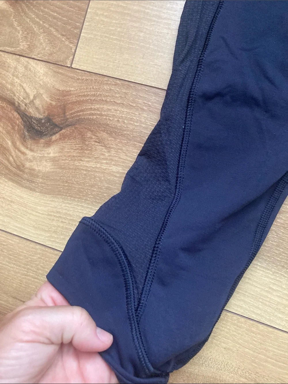 Lululemon Navy Blue Side Mesh Panel Capri Leggings